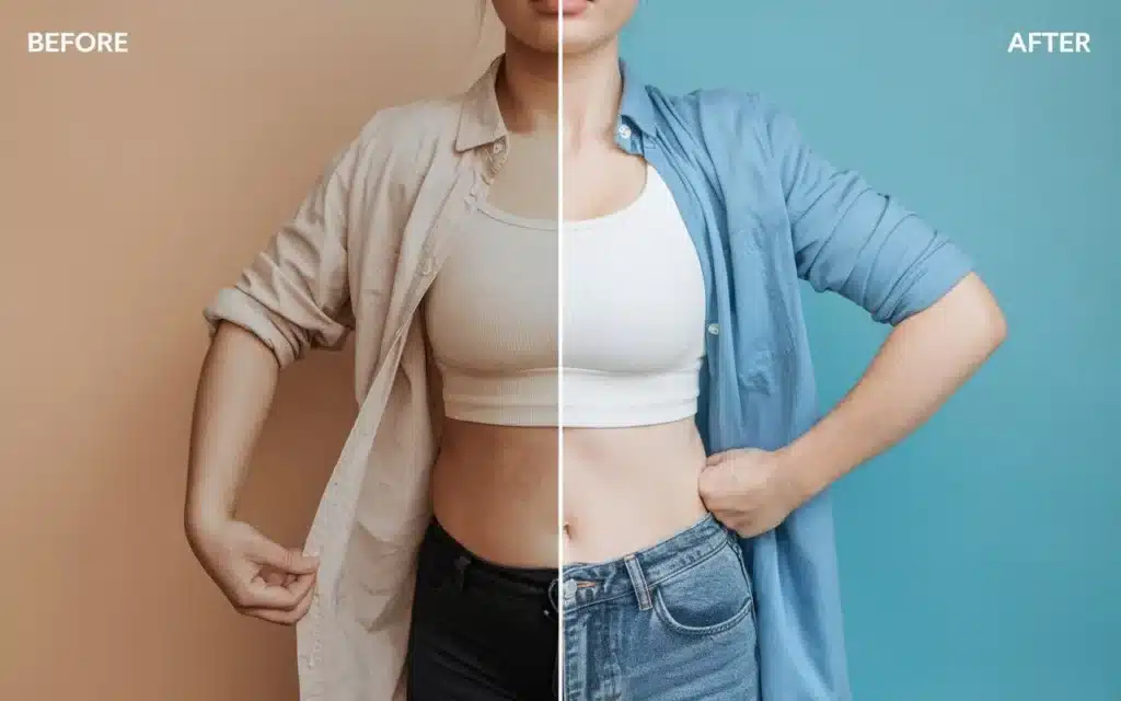 Before and after B12 injections weight loss results