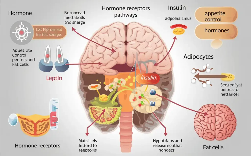 Best HRT for weight loss diagram showing how hormones regulate metabolism.
