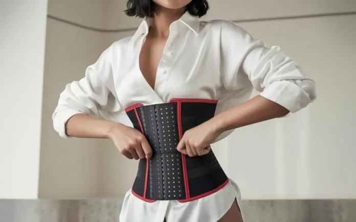 Best waist trainer for weight loss featuring a sleek, modern design on a fit woman