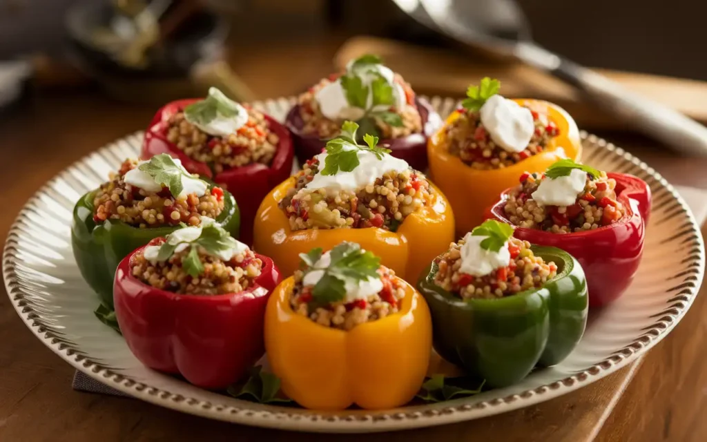 Cottage cheese stuffed peppers as a weight loss dinner option