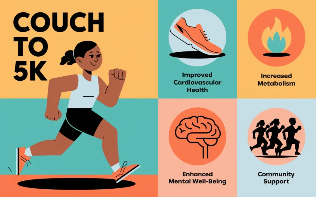 Illustration of benefits from Couch to 5K weight loss program