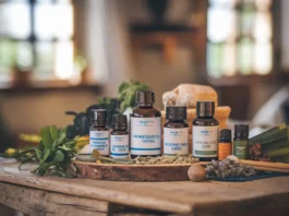 Homeopathic medicine for weight loss remedies displayed on a table