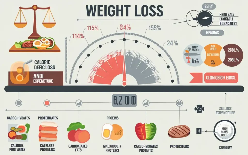 Illustration explaining weight loss in Indian diet plan