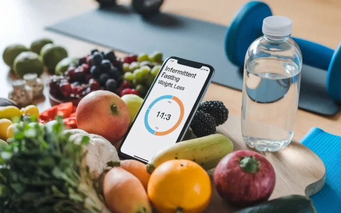 Intermittent fasting weight loss calculator on a smartphone