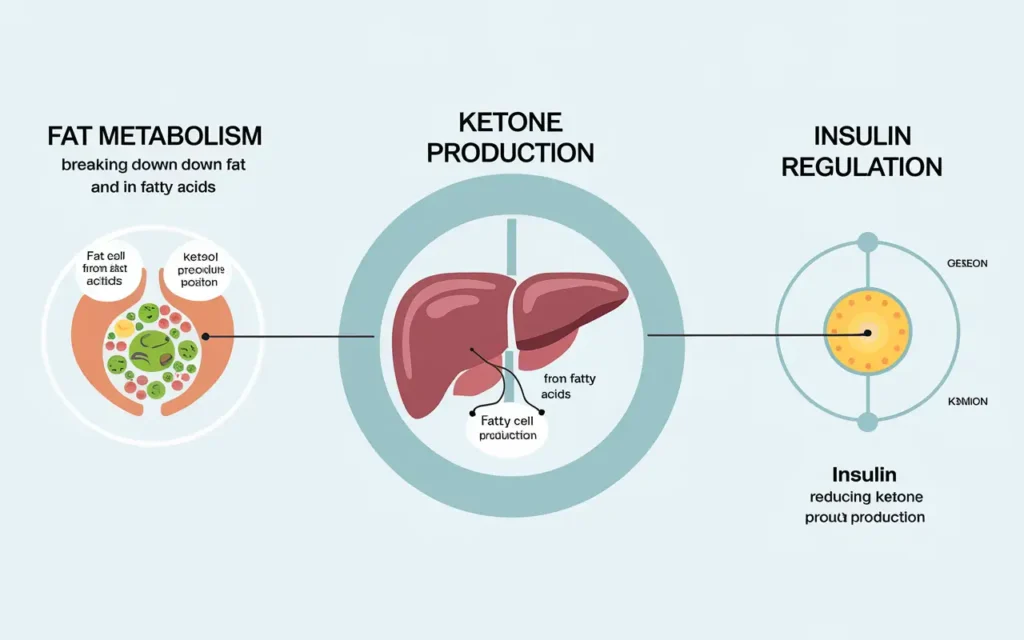 Illustration of the science behind keto advanced weight loss