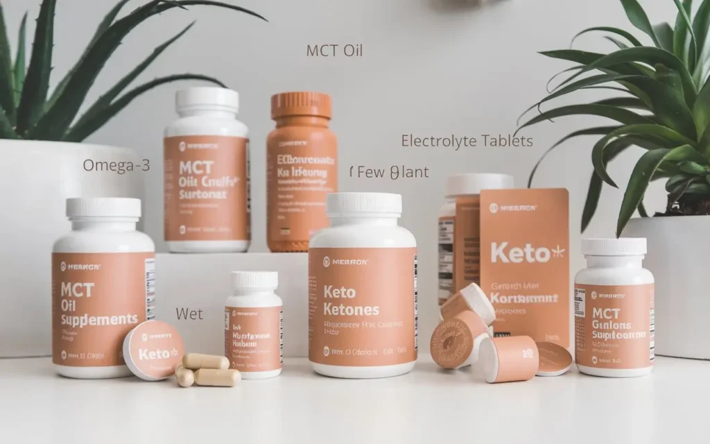 Supplements for keto advanced weight loss including MCT oil and exogenous ketones