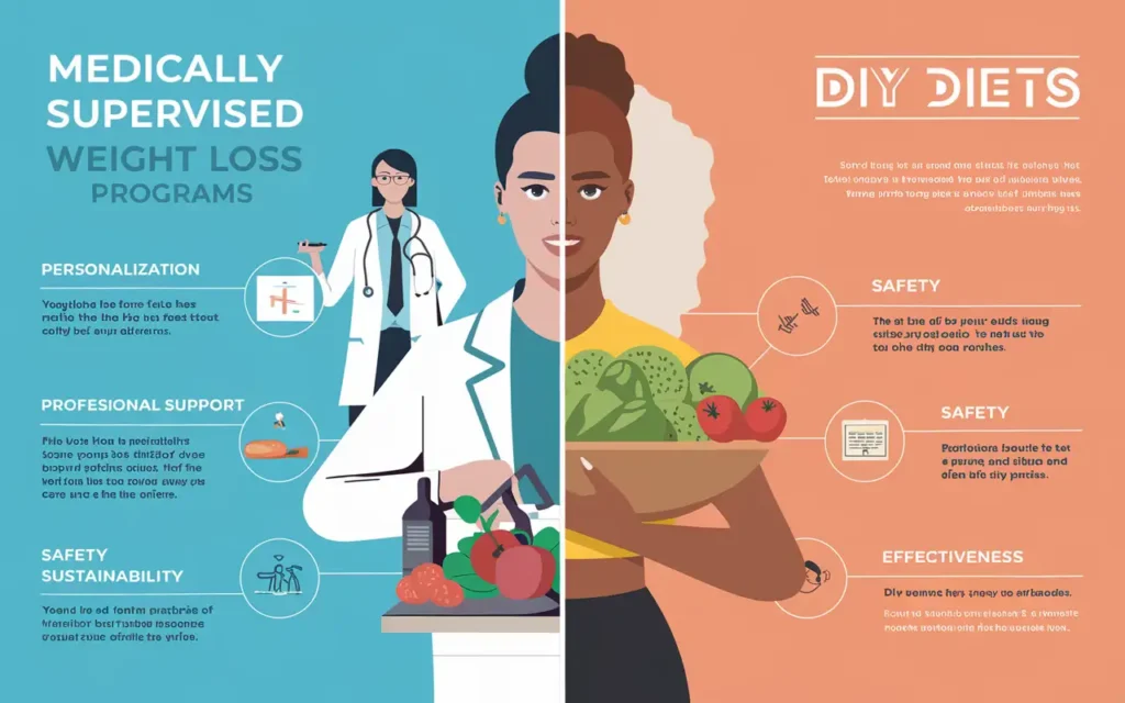 Comparison between medically supervised weight loss and DIY diets