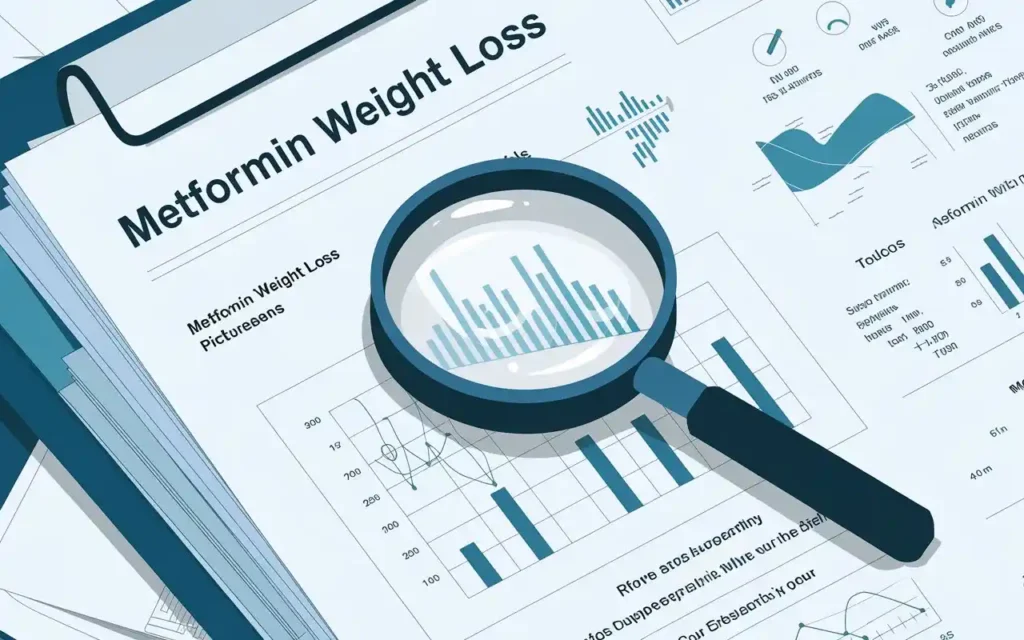 Scientific research on metformin and weight loss illustrated