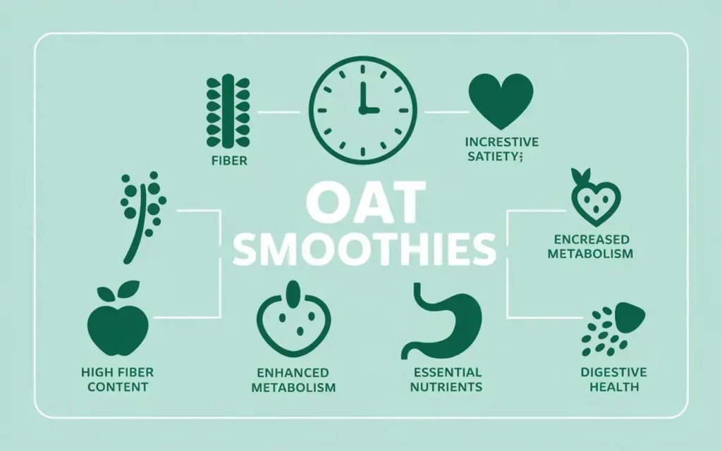 Infographic highlighting the benefits of oats smoothie weight loss