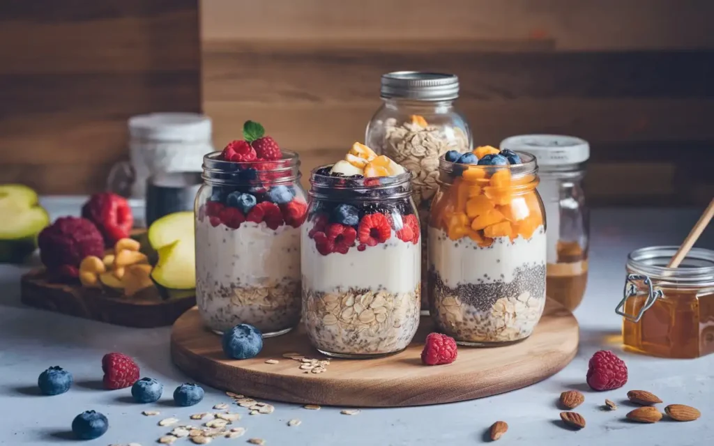 Delicious overnight oats recipes for weight loss prepared in mason jars