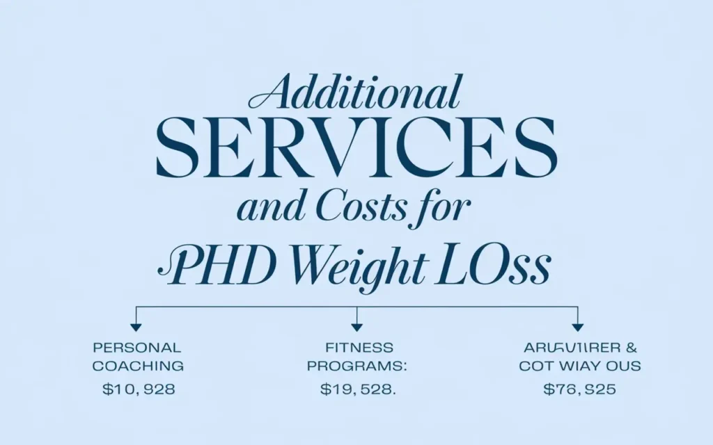 Additional services costs in PhD weight loss programs