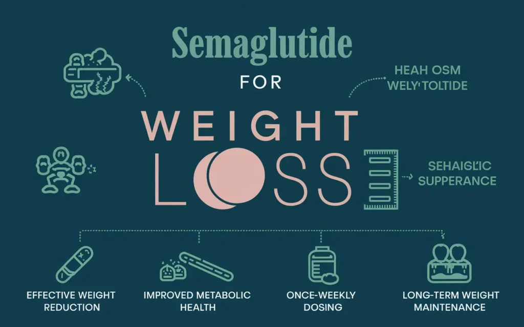 Pros of semaglutide for weight loss - Benefits infographic