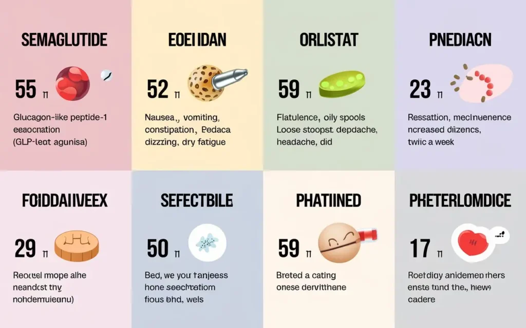 Comparison of semaglutide with other weight loss medicines