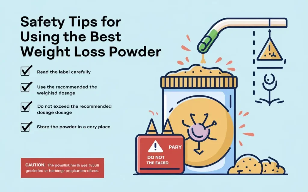 Safety tips for using the best weight loss powder with warning signs