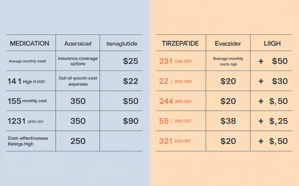 Semaglutide vs Tirzepatide weight loss cost analysis