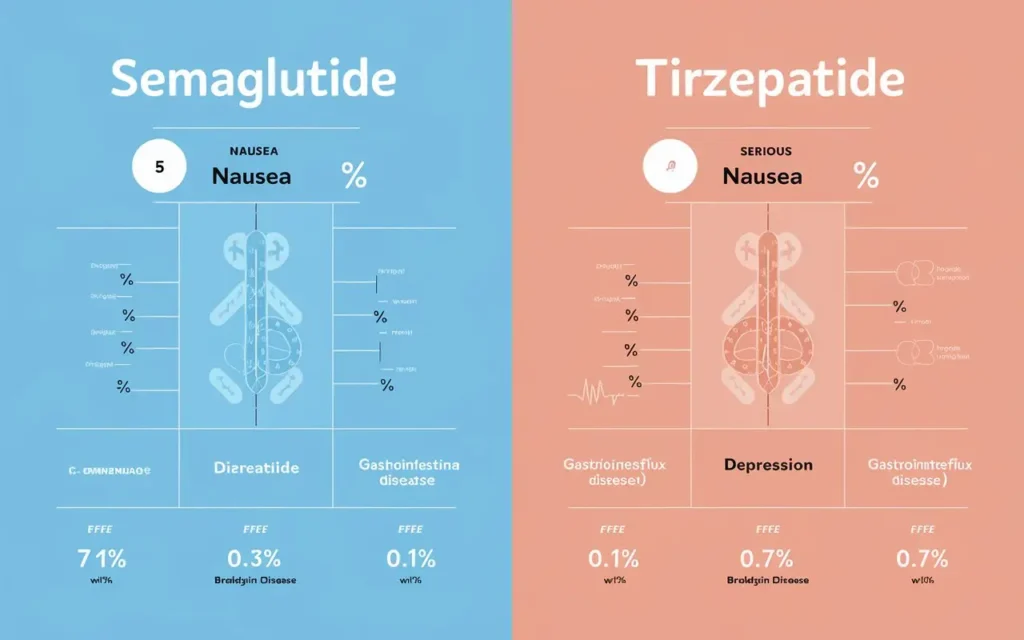 Semaglutide vs Tirzepatide weight loss side effects comparison