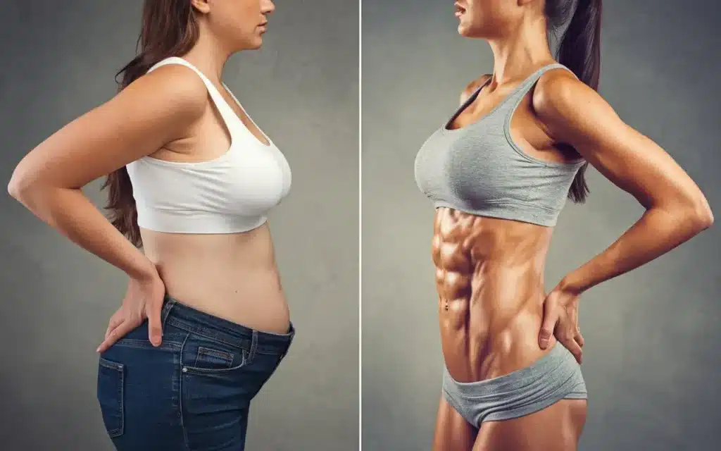 Physical changes stage of noticing weight loss in females