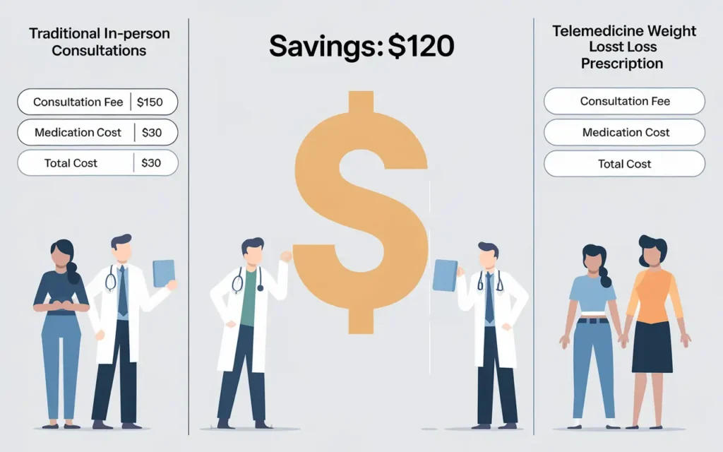 Cost comparison for telemedicine weight loss prescription