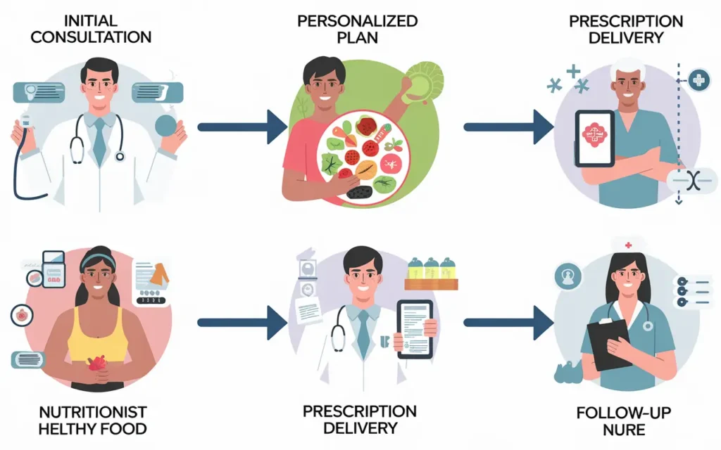 Process of telemedicine weight loss prescription