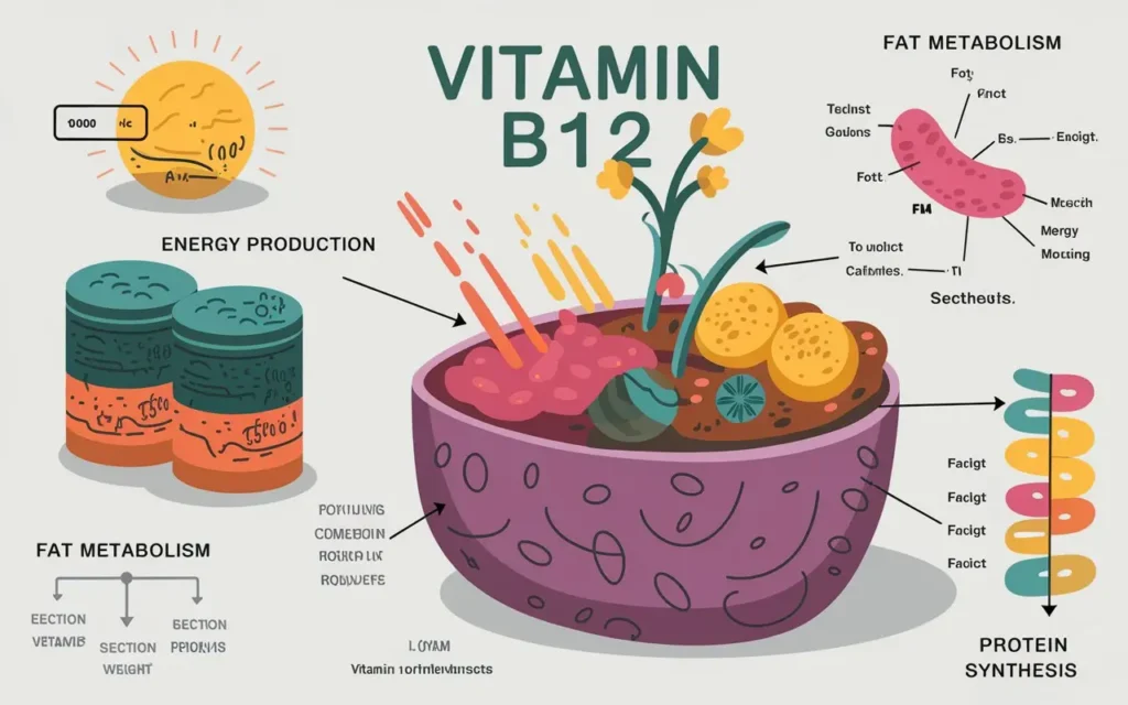 Vitamin B12 weight loss reviews metabolic process illustration
