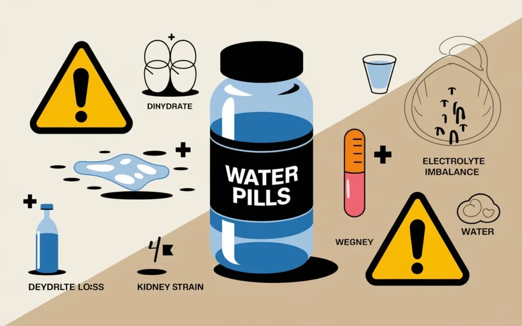 Warning signs for risks of using water pills for weight loss
