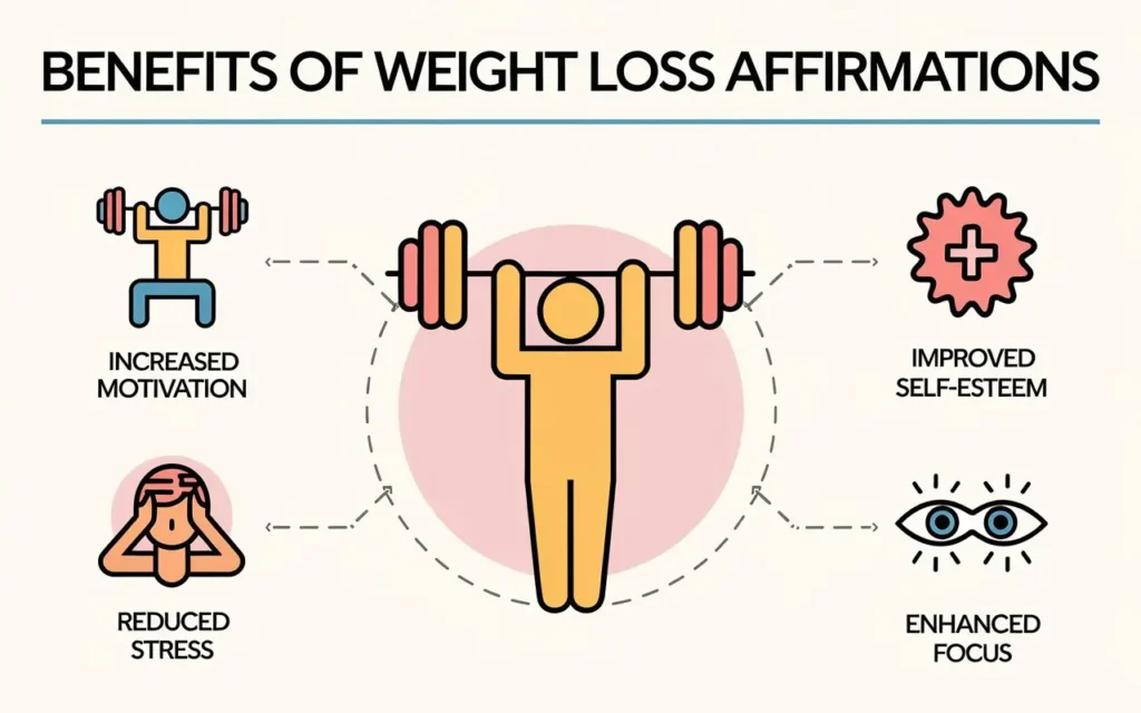 Benefits of weight loss affirmations - Infographic