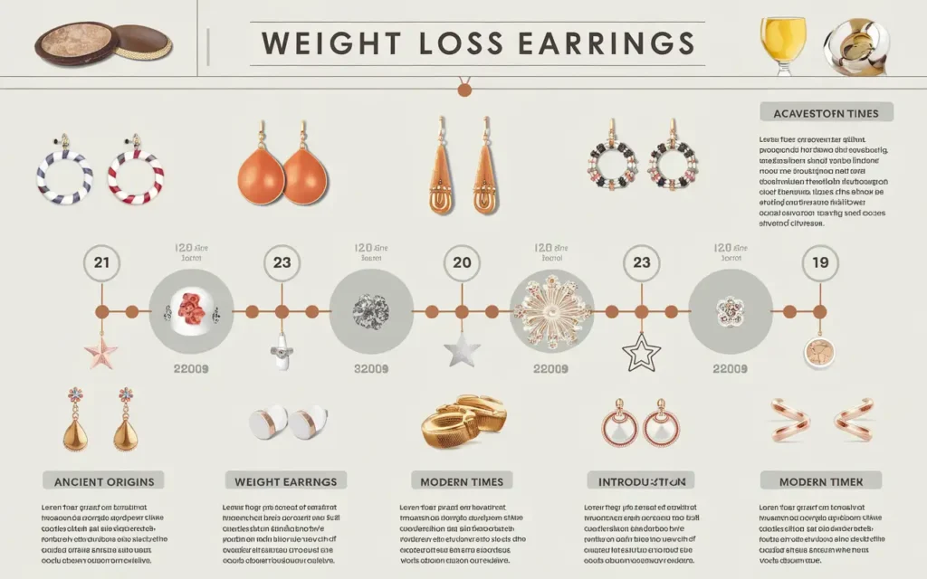 Historical evolution of weight loss earrings over time