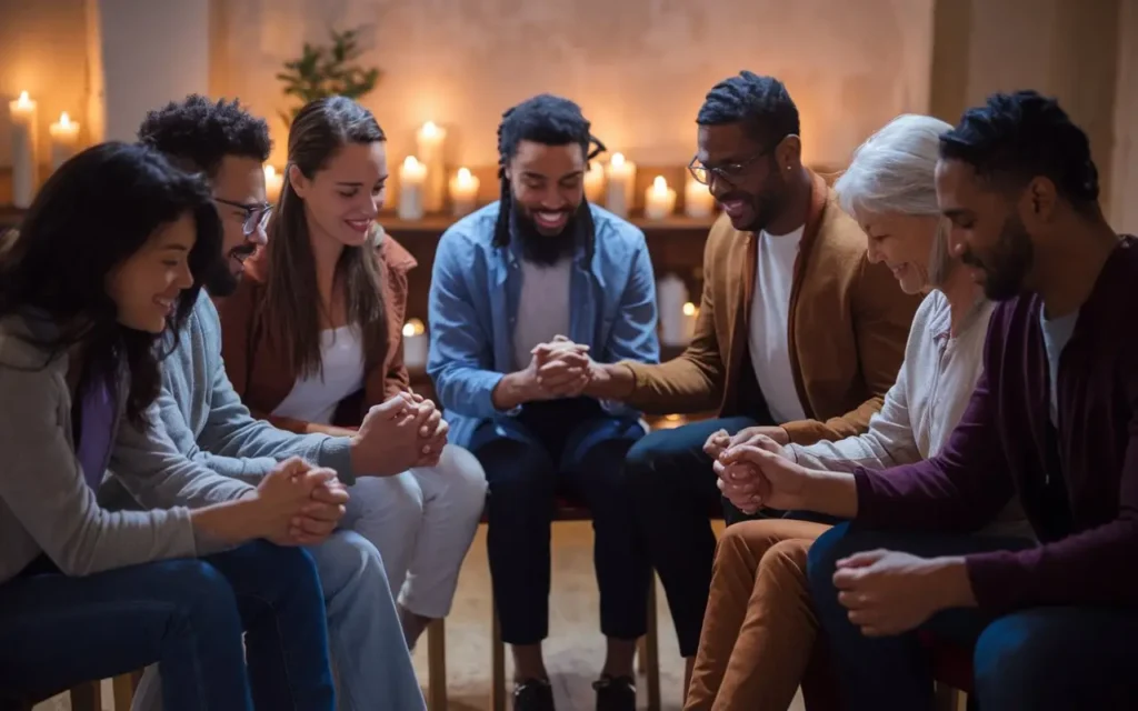 Community gathering for fasting and prayer activities