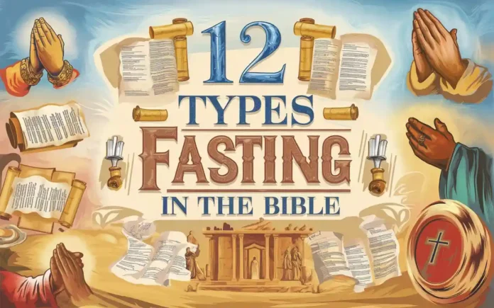 Illustration representing the 12 types of fasting in the Bible