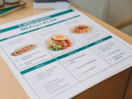 A detailed meal plan layout for the 2 week pre bariatric surgery diet