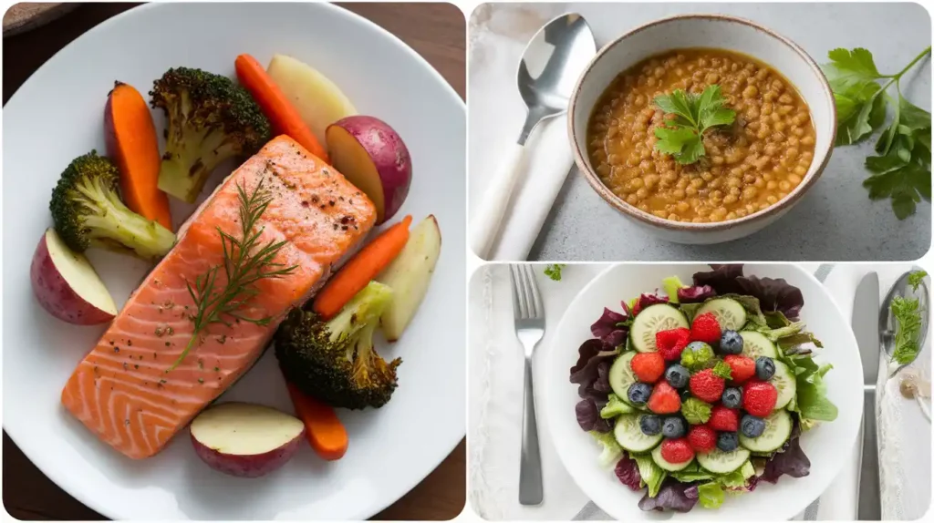 Sample meals for week one of a 21 day anti-inflammatory diet meal plan