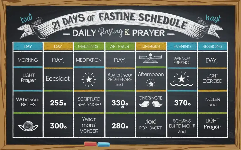 21 days of fasting and prayer - daily practices routine