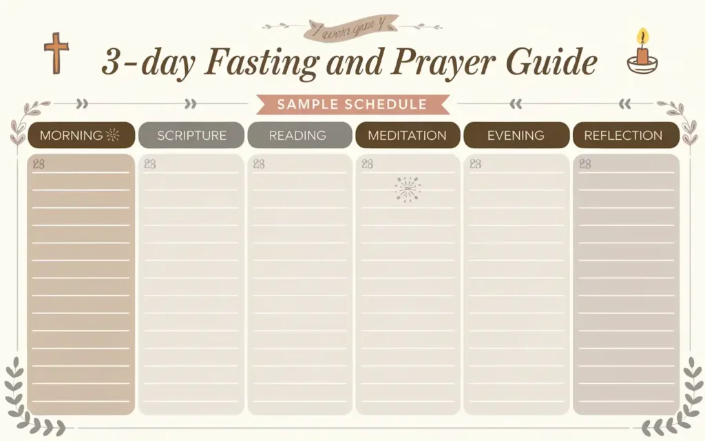 Daily Schedule for 3 Days Fasting and Prayer Guide