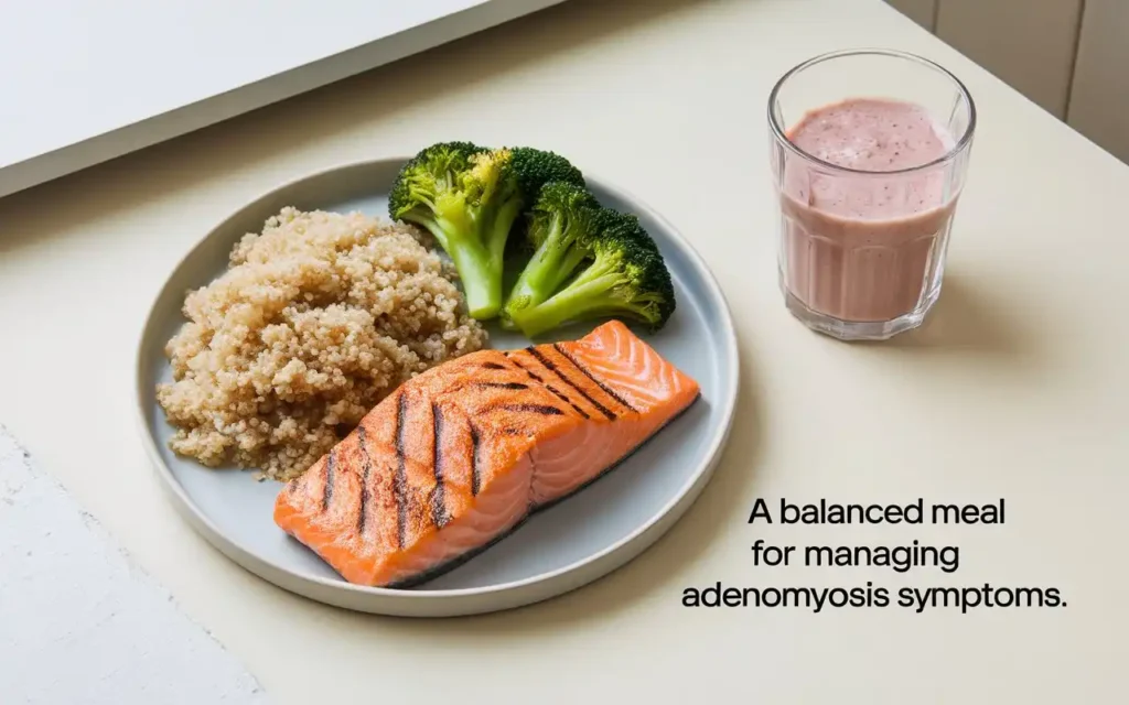 A sample meal plan for the adenomyosis diet