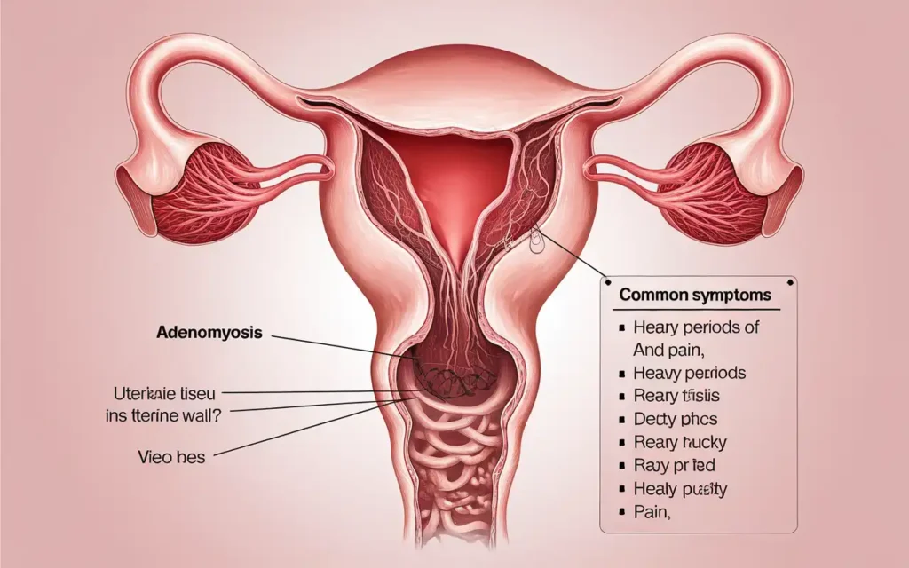 Visual explanation of adenomyosis and its symptoms