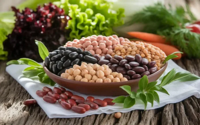 A vibrant bowl of mixed beans, highlighting the variety and nutritional benefits of the bean diet