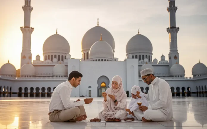 A serene mosque at sunset symbolizing the benefits of Ramadan fasting