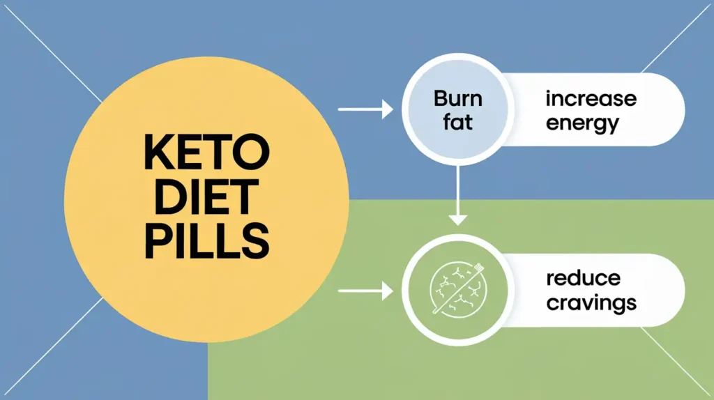 An infographic explaining how best keto diet pills support ketosis.
