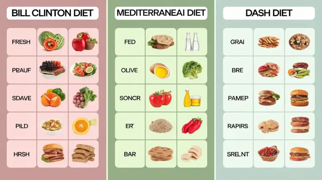 Comparison of the Bill Clinton Diet with other diets