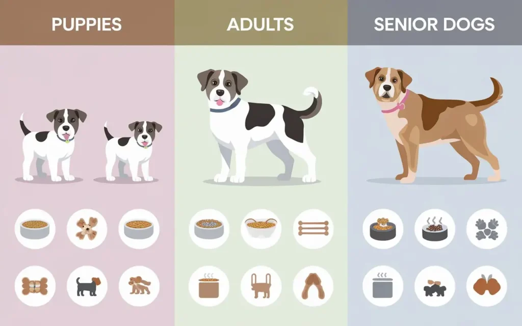 A visual chart displaying a feeding schedule for Cane Corsos by age