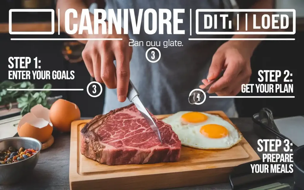 A step-by-step tutorial for using a carnivore diet calculator with meal prep.
