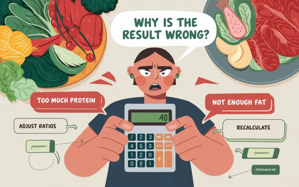 Common pitfalls when using a carnivore diet calculator, such as imbalanced macros.
