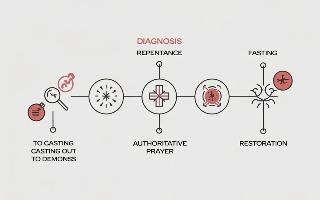 casting out demons with prayer and fasting practical steps illustration
