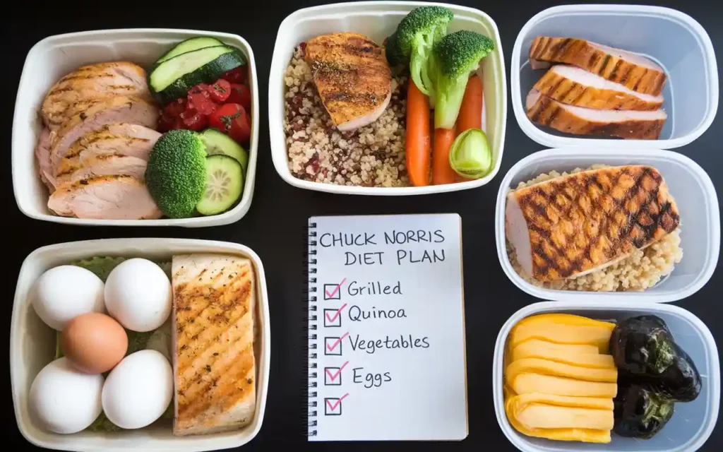 Chuck Norris Diet meal plan with high-protein dishes