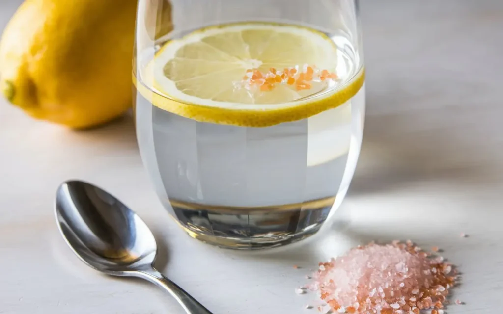 A classic homemade electrolyte drink recipe with lemon and salt.
