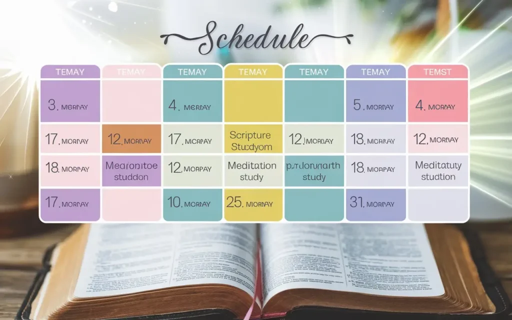 Daily schedule planner for 3 days fasting and prayer for breakthrough