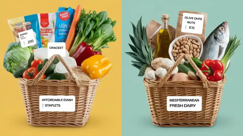 Budget comparison of DASH vs Mediterranean Diet