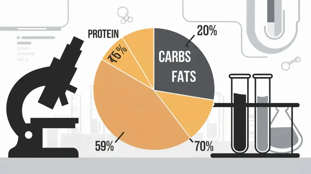 Visual representation of nutrient breakdown in diet RC.
