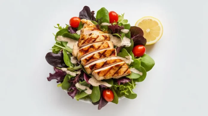 Grilled chicken salad suitable for the Dukan Diet