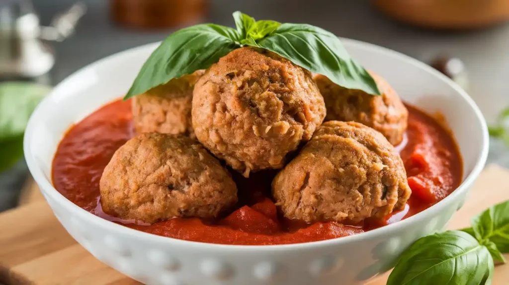 Turkey meatballs in tomato sauce for the Dukan Diet